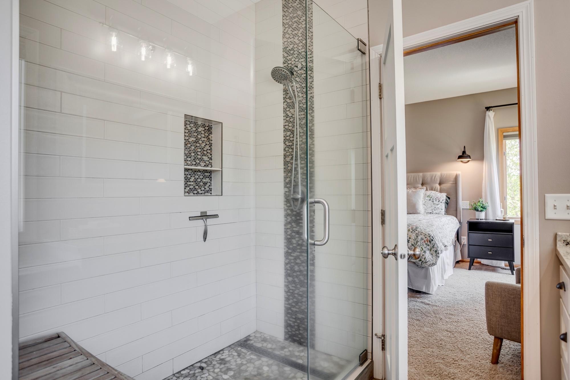 Large walk-in shower