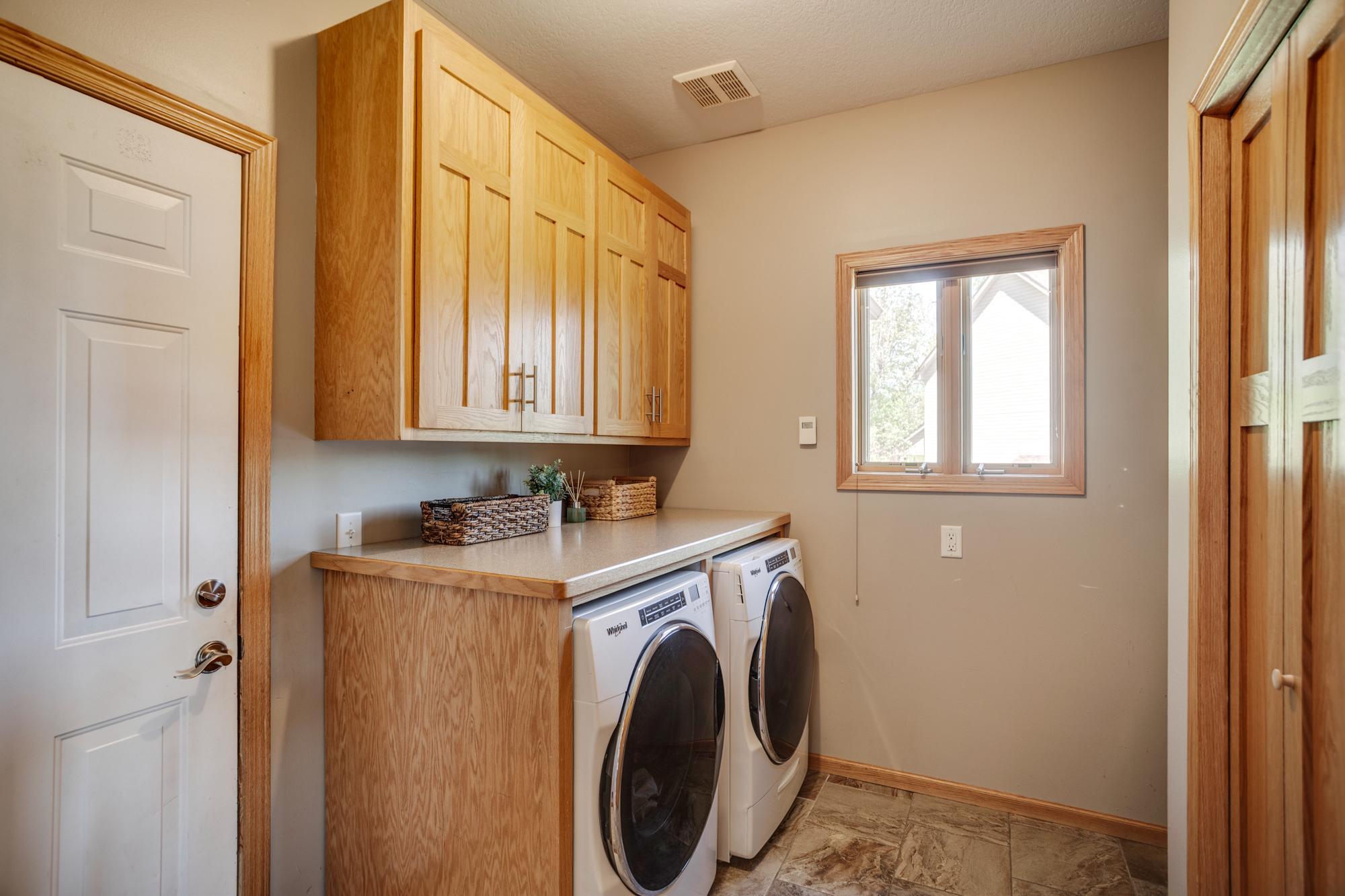 Main-level laundry and mudroom