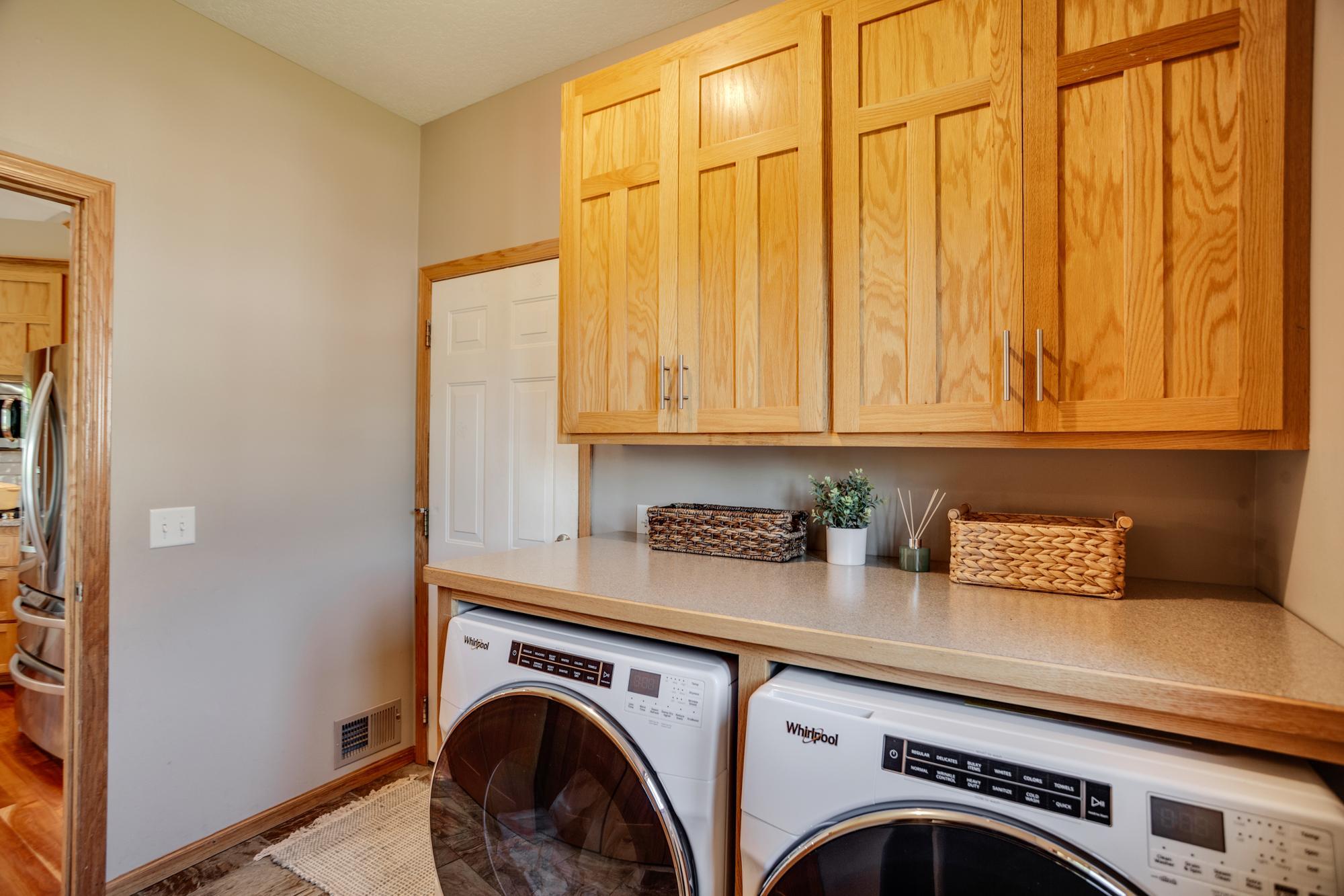 Main-level laundry and mudroom