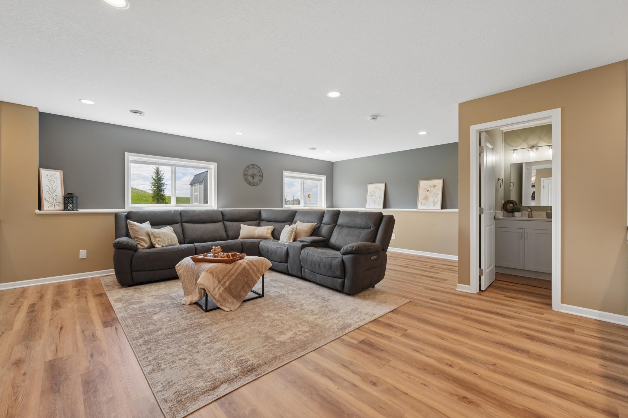 Family Room with Custom Built-Ins