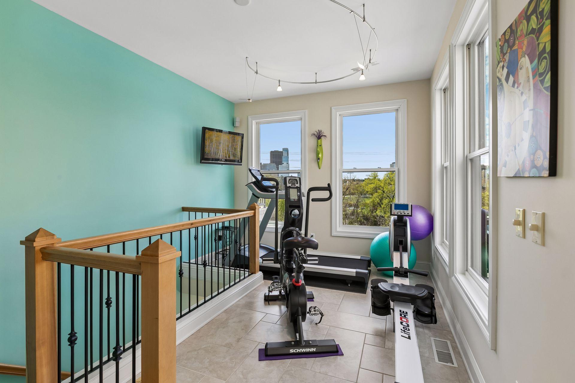 3rd level exercise area, art studio or....