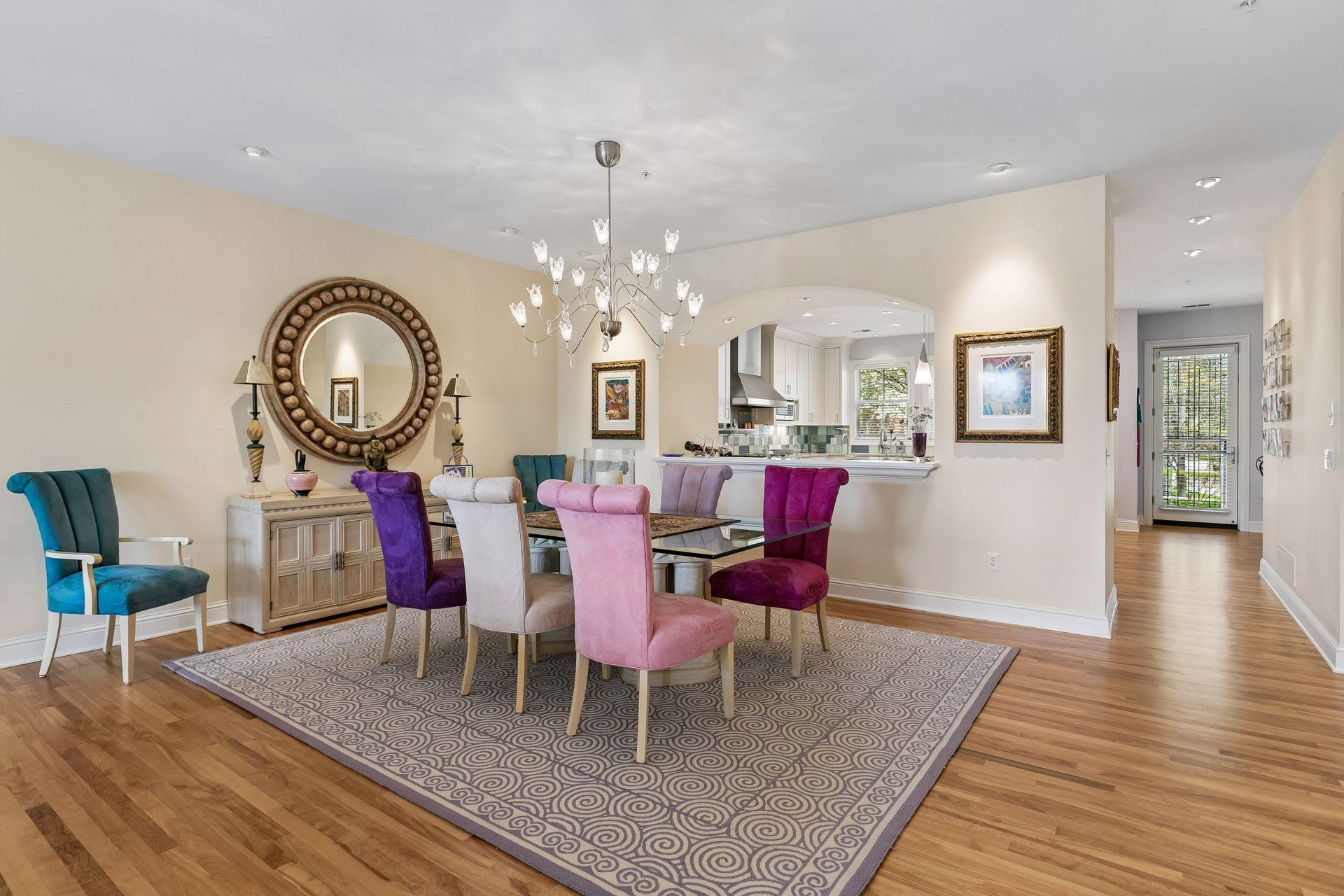 Formal dining room with pass through to kitchen