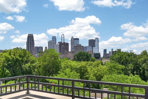 Beautiful skyline views from your rooftop deck. Best view for watching fireworks