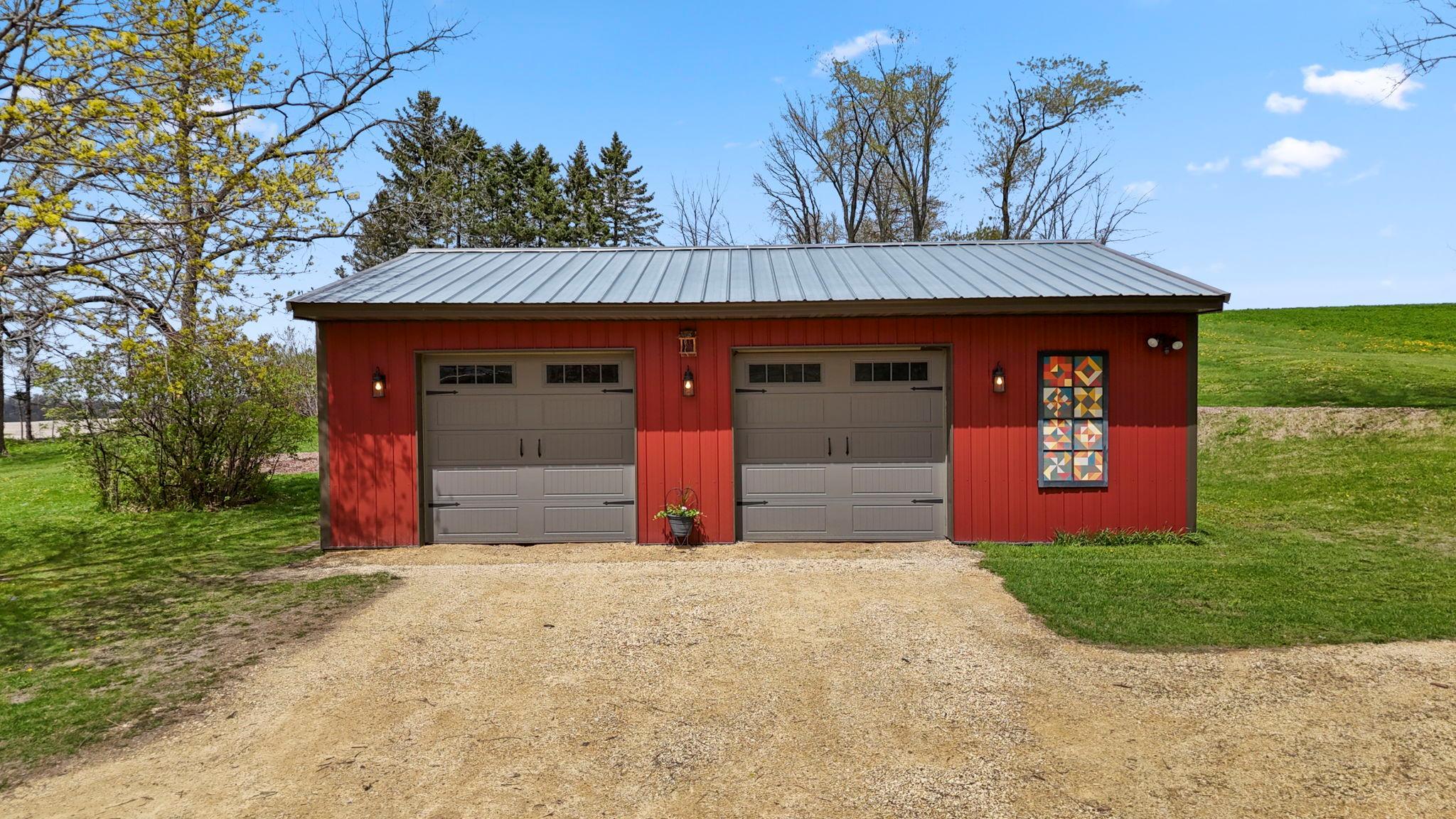 Oversized two car detached garage