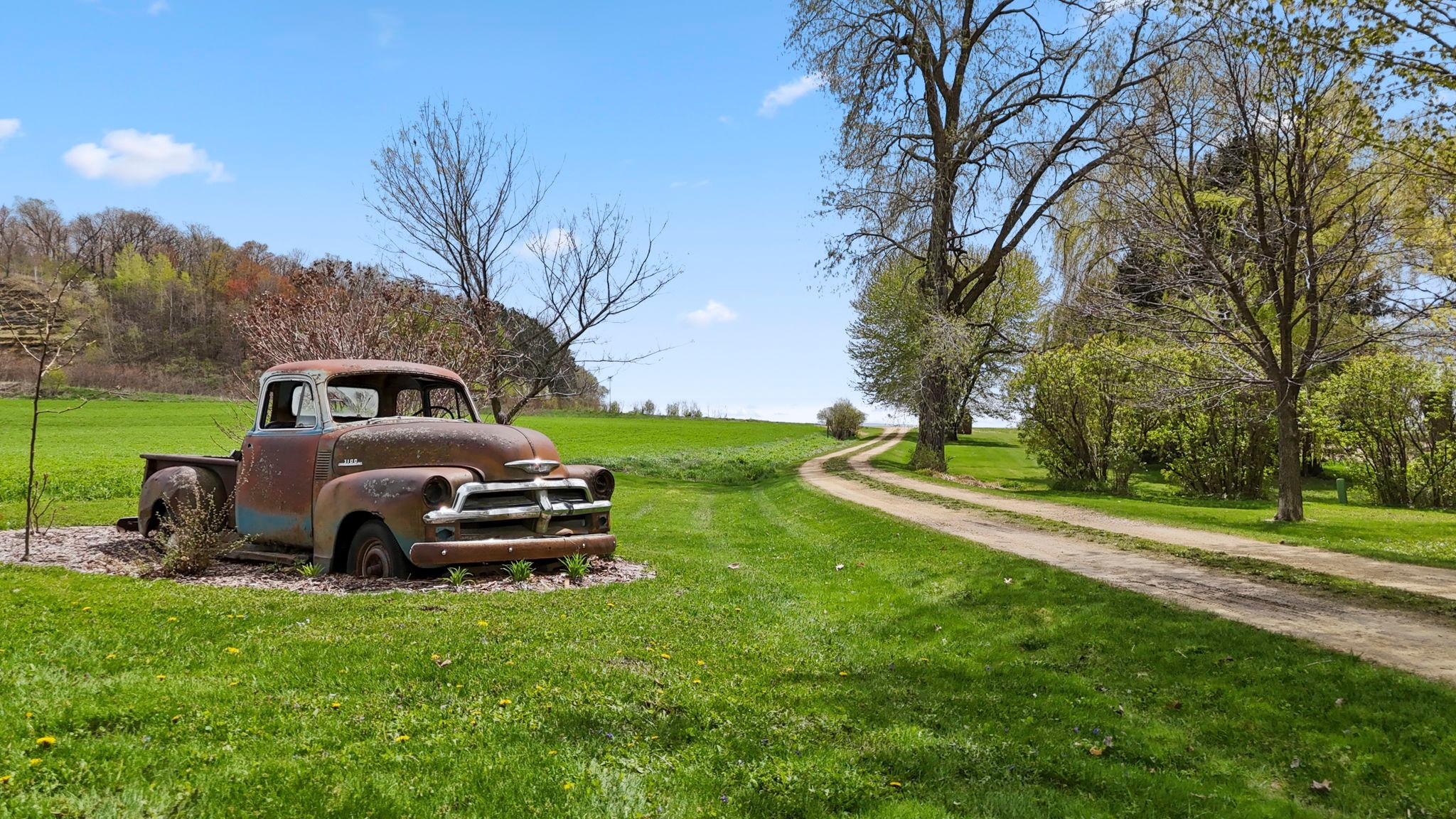 Vintage truck stays with property