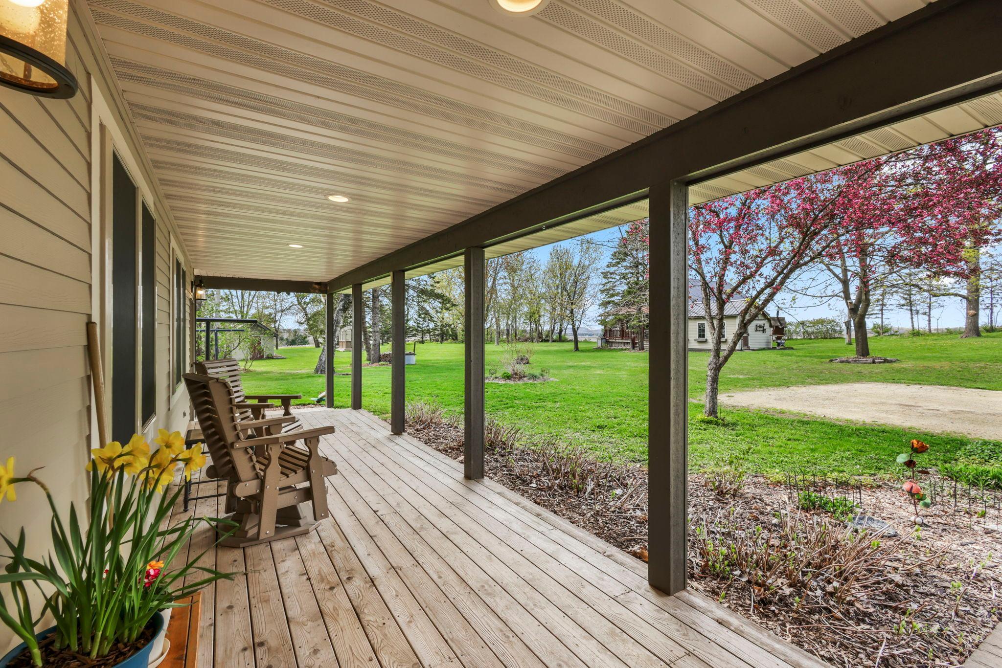 View of property from covered front porch