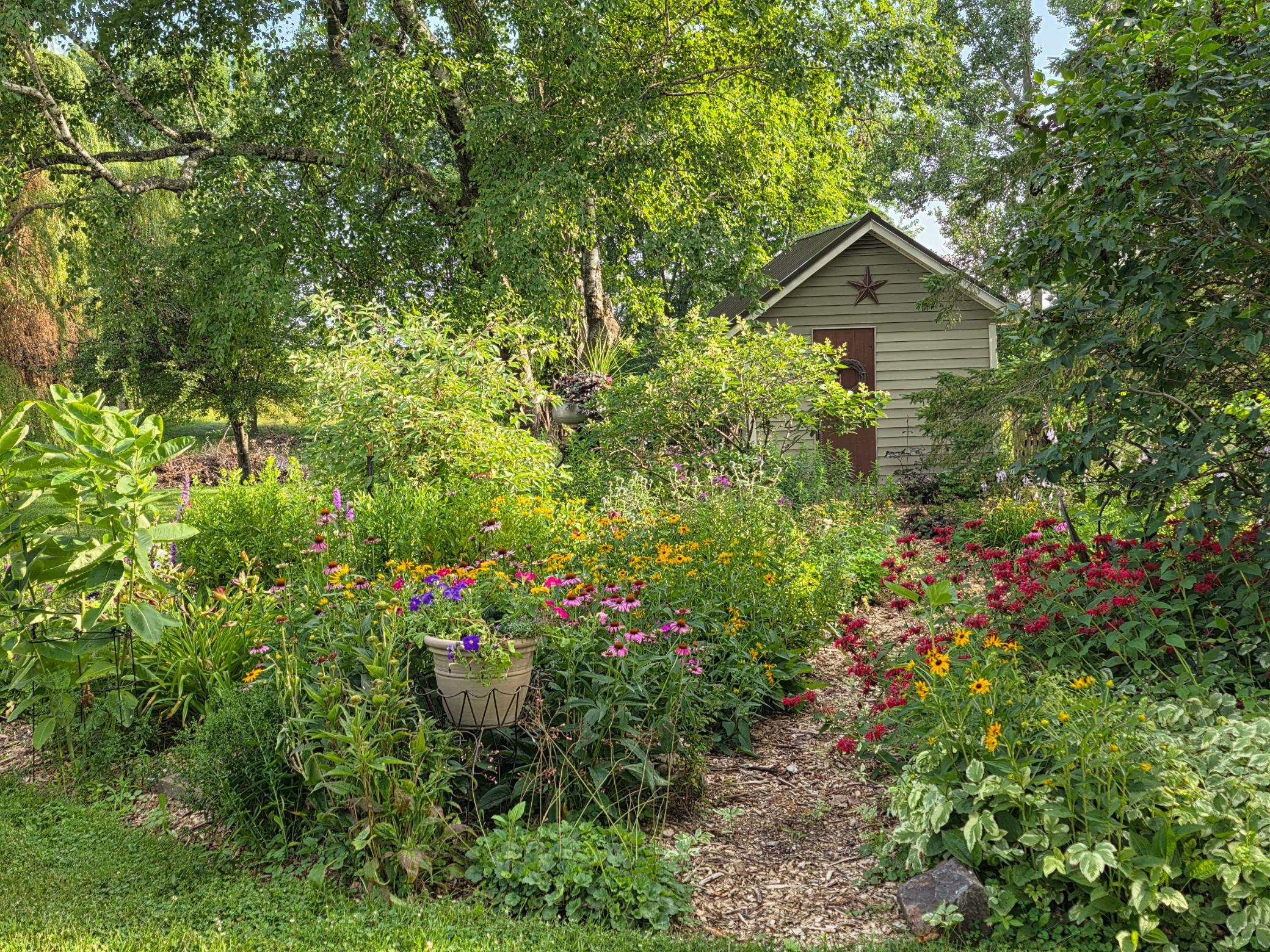 Lush landscaping
