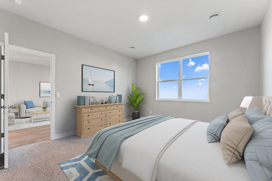 A spacious retreat to start and end your day! Virtually staged photo, color and finish will vary.