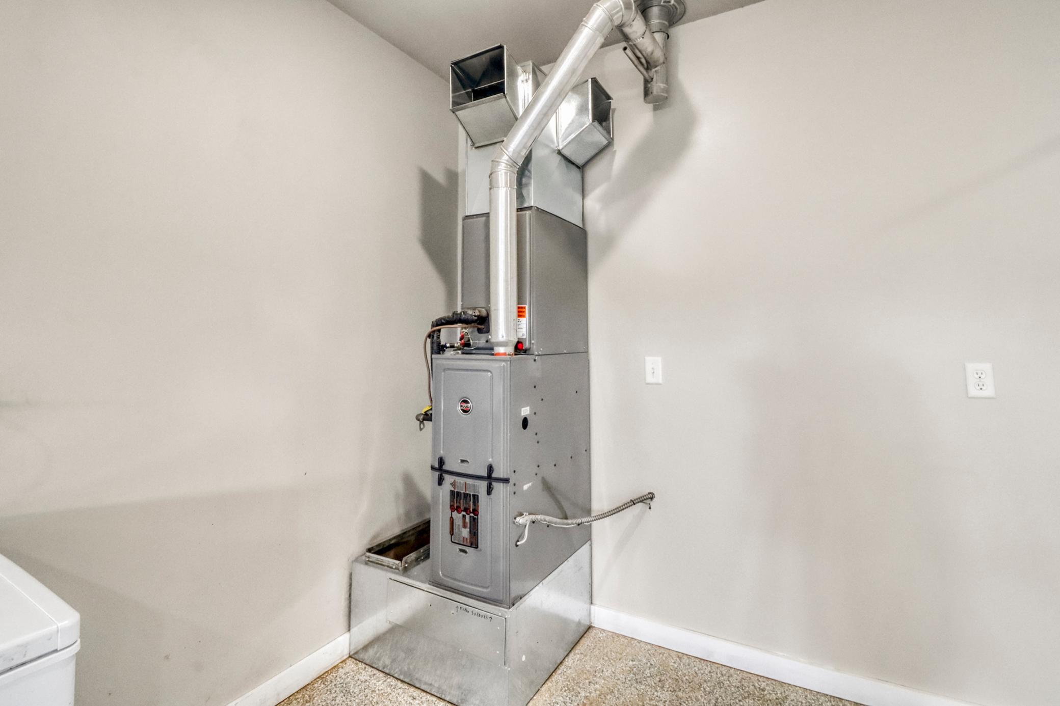 Detached garage furance