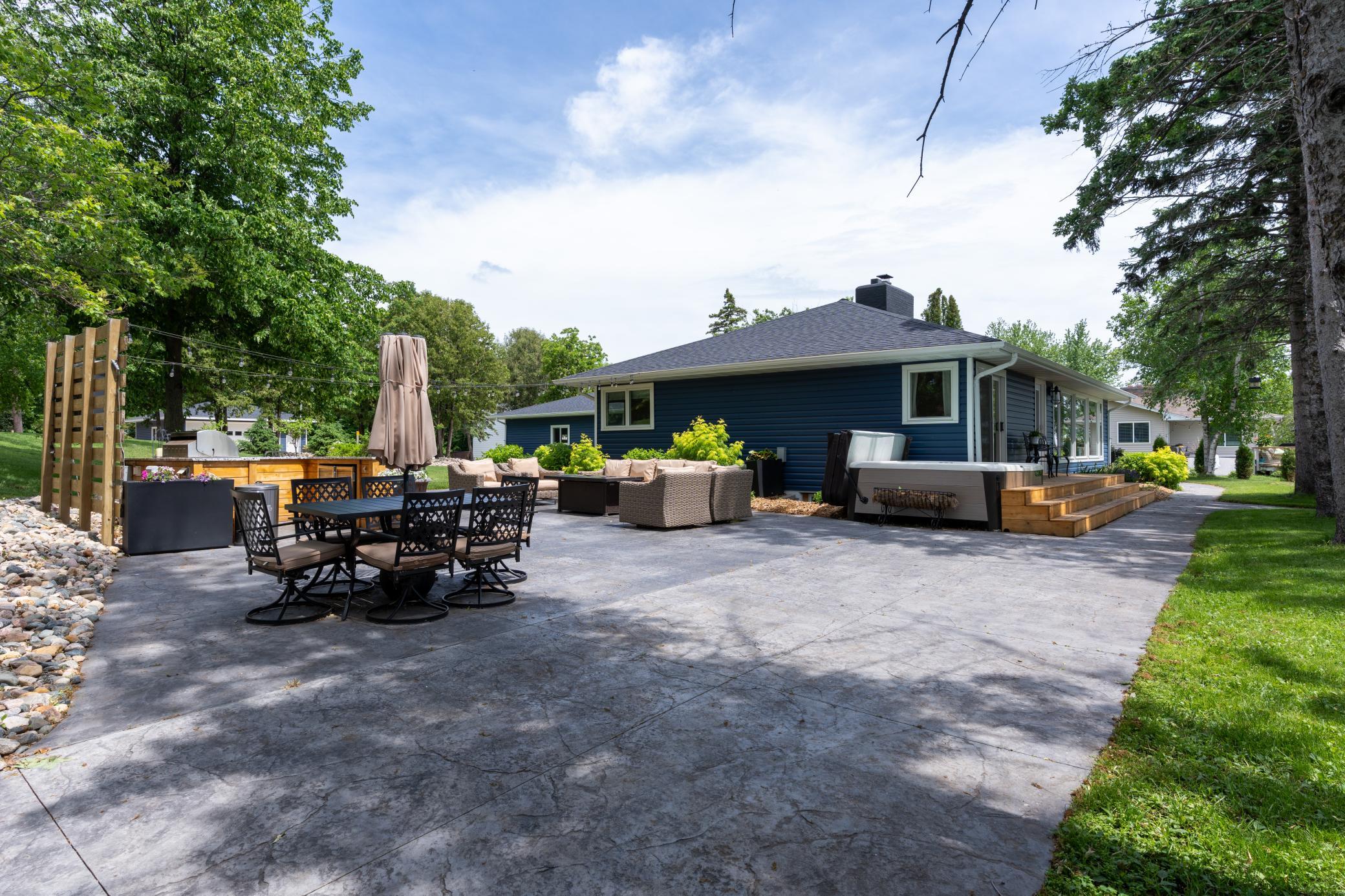 Stamped concrete patio