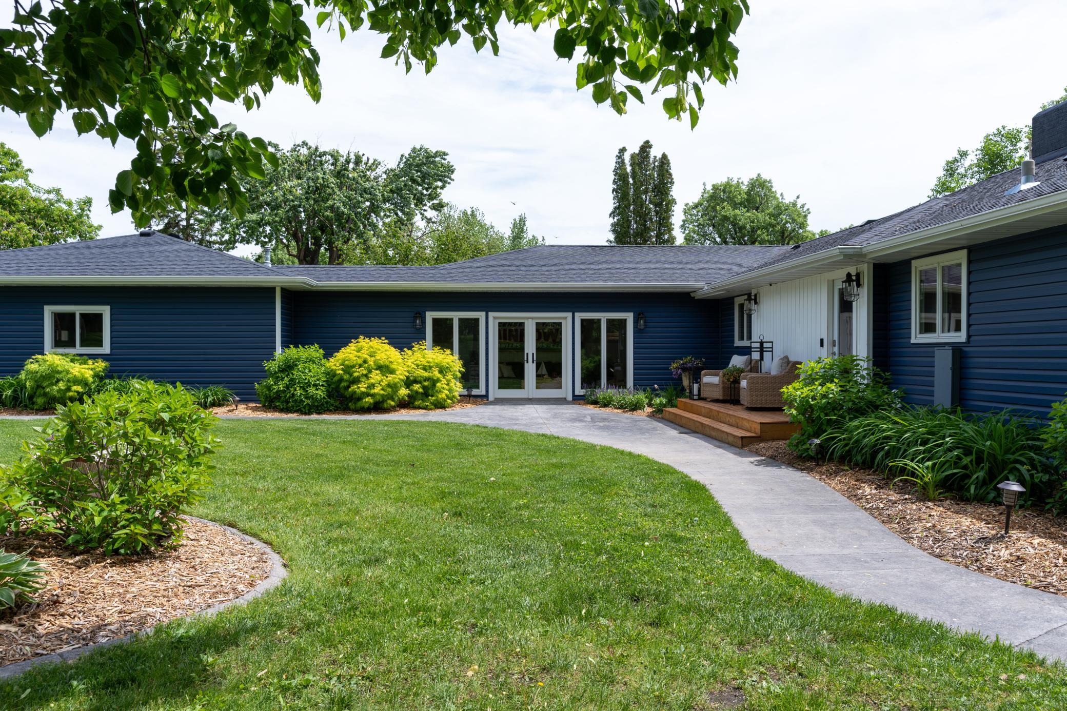Side entrance + front porch