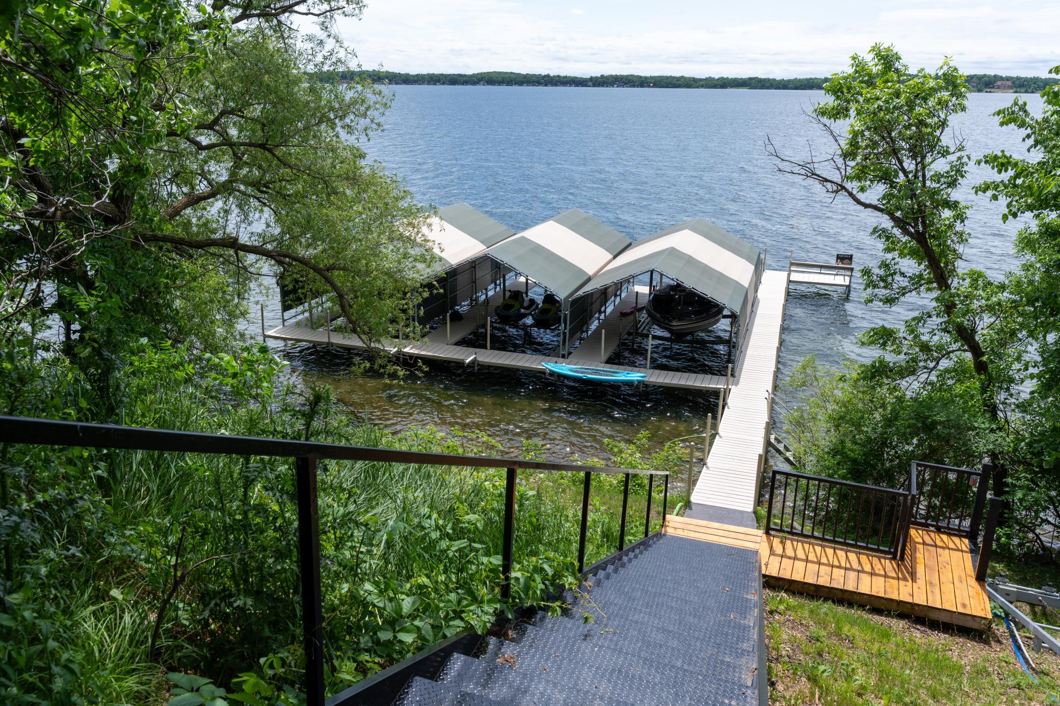 New Steel stairway to dock