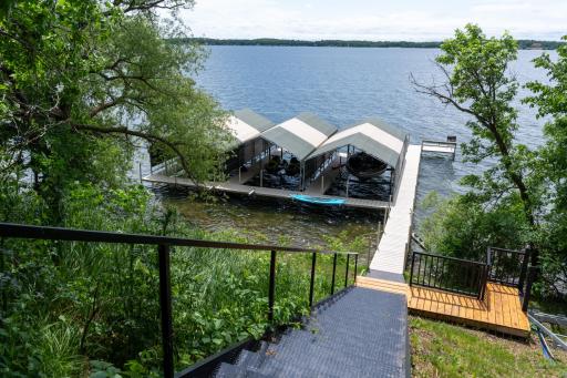 New Steel stairway to dock