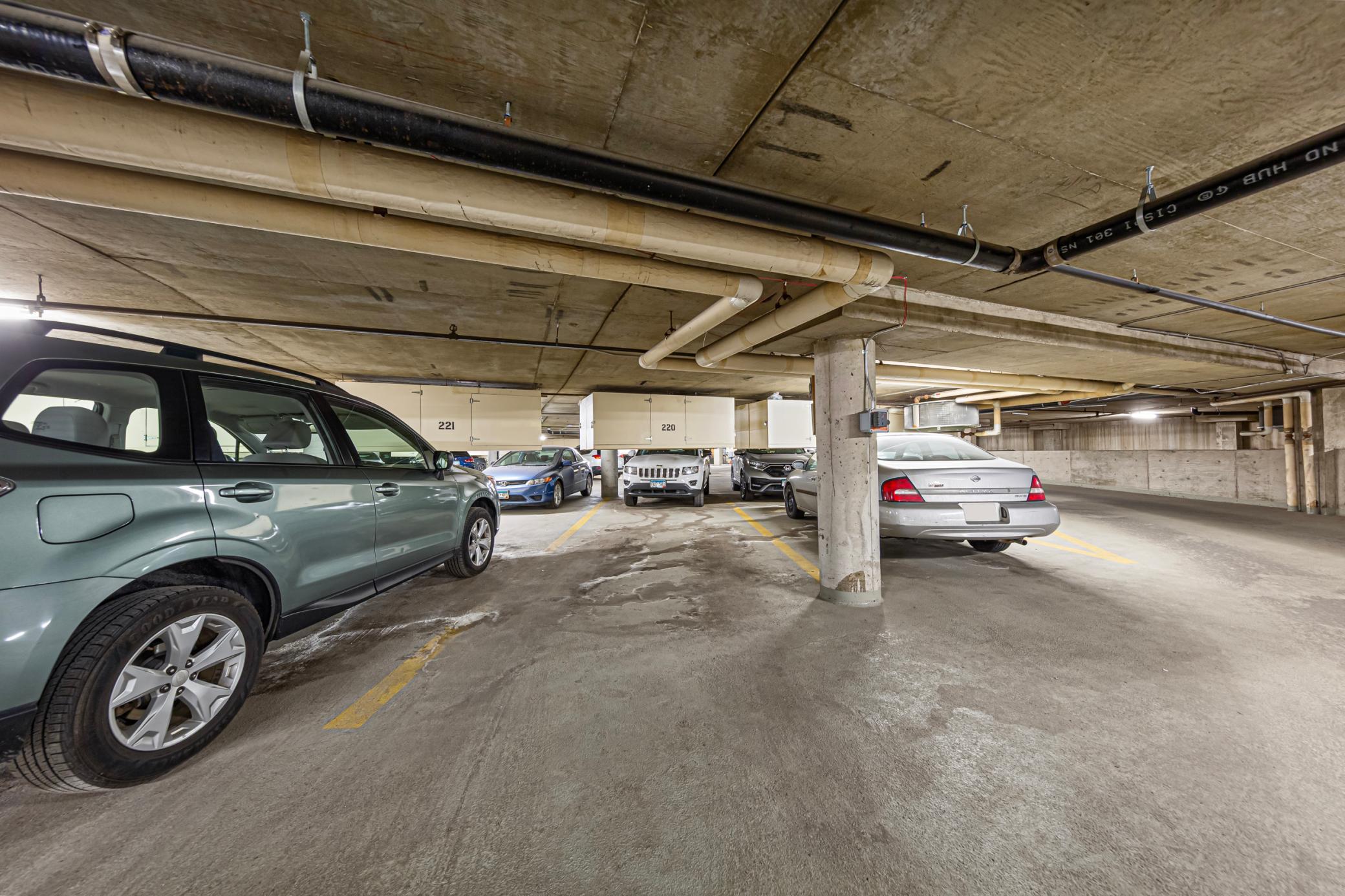 This unit features an underground parking space.
