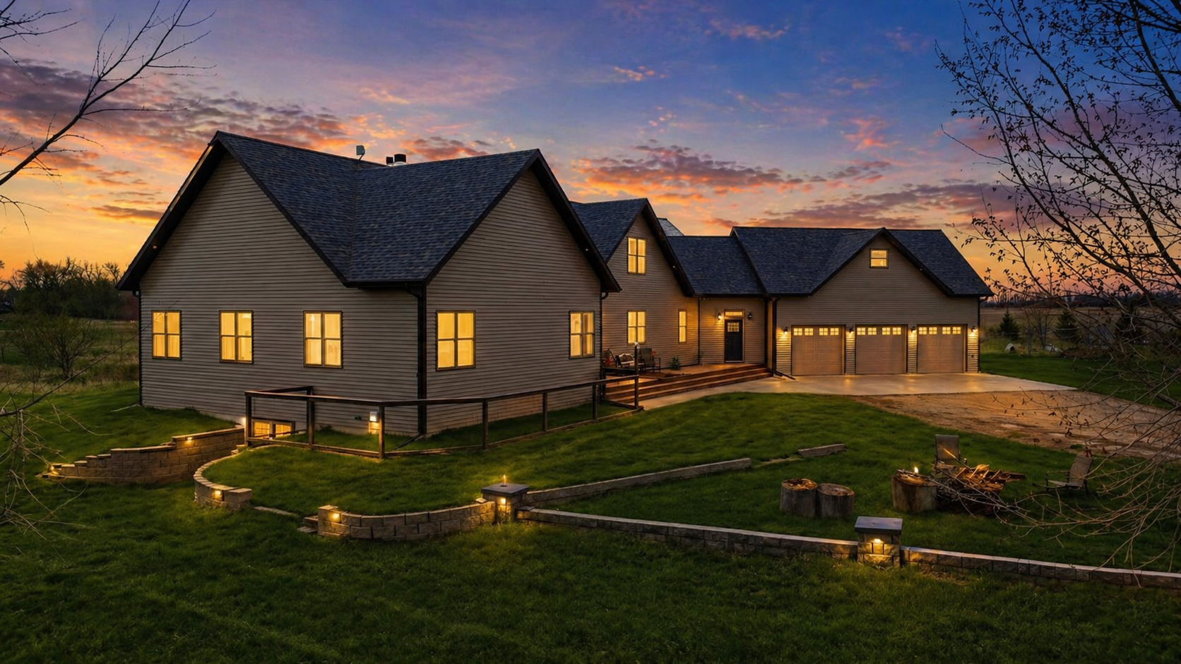 Exterior Side of House - Twilight