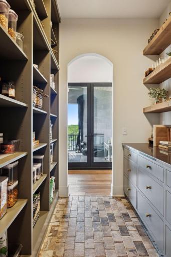 Butler's pantry looking toward the 3 season porch