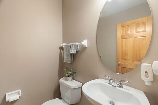 Convenient main floor powder room for guests.