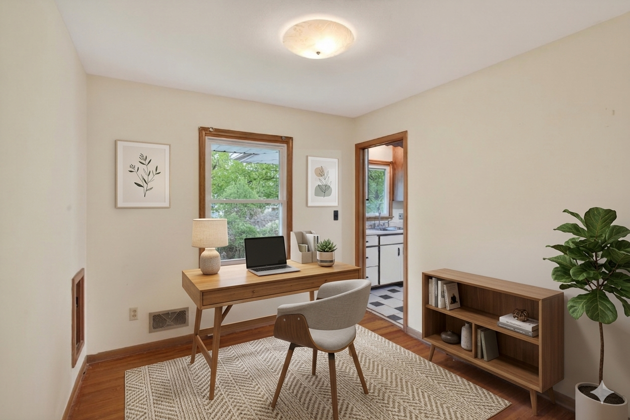Bedroom #1 *Virtual Staging as an office*