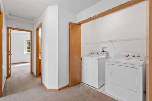 Convenient upper level laundry