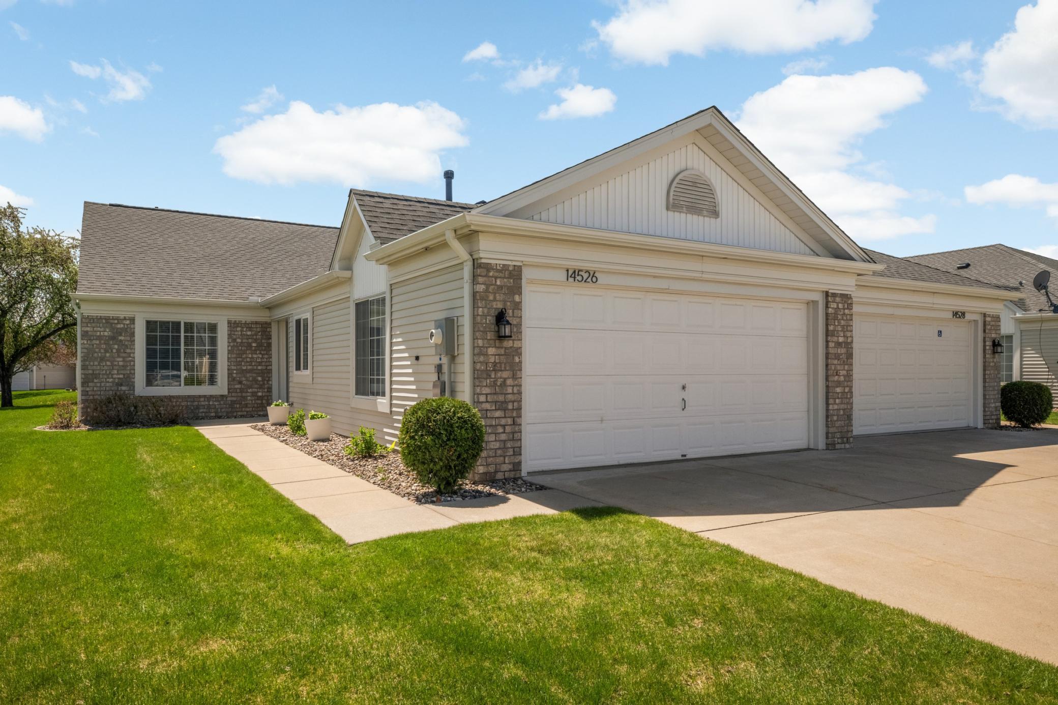 Spacious 2 car attached garage