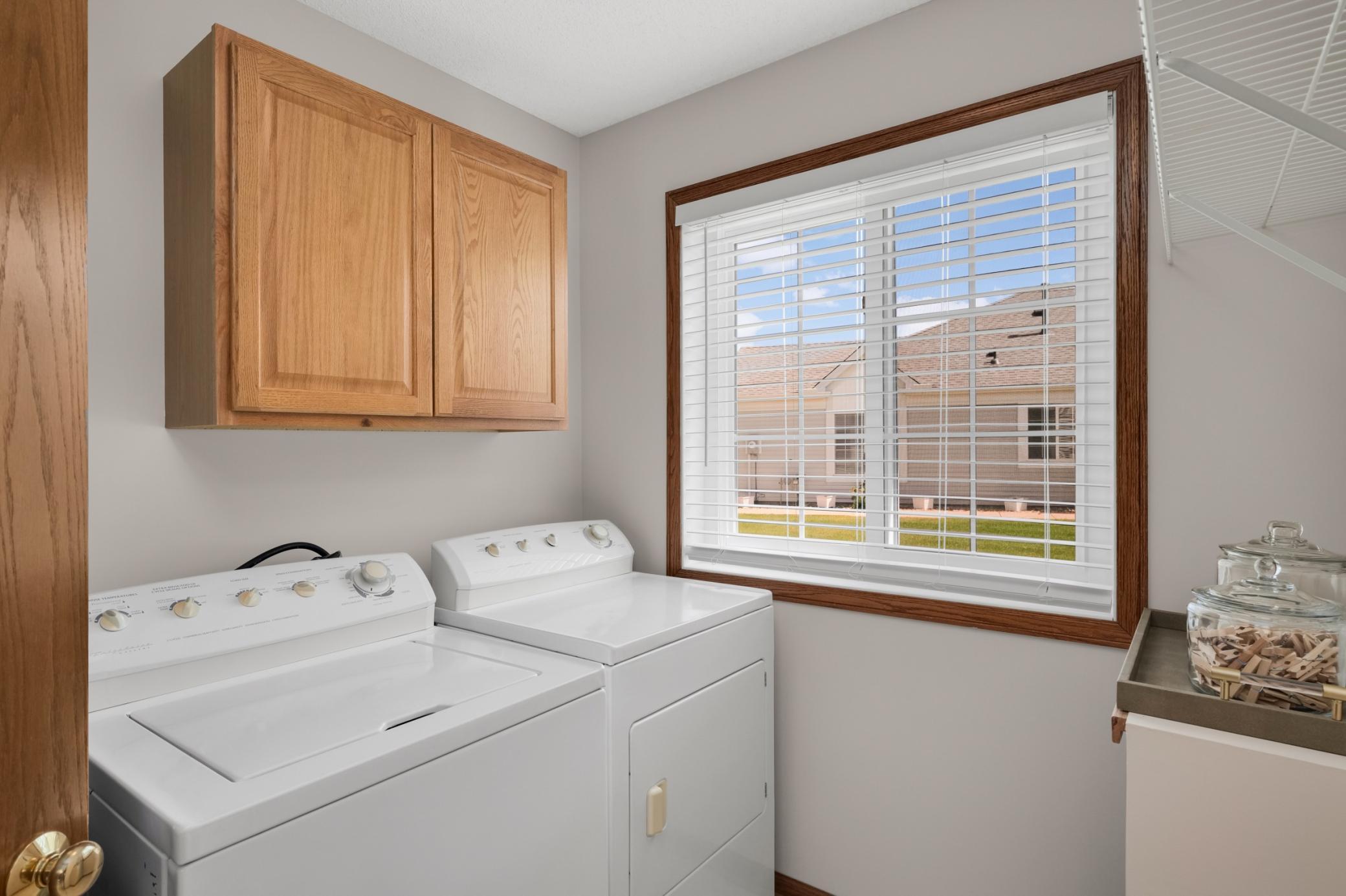 Plenty of room and extra light to brighten up laundry day!