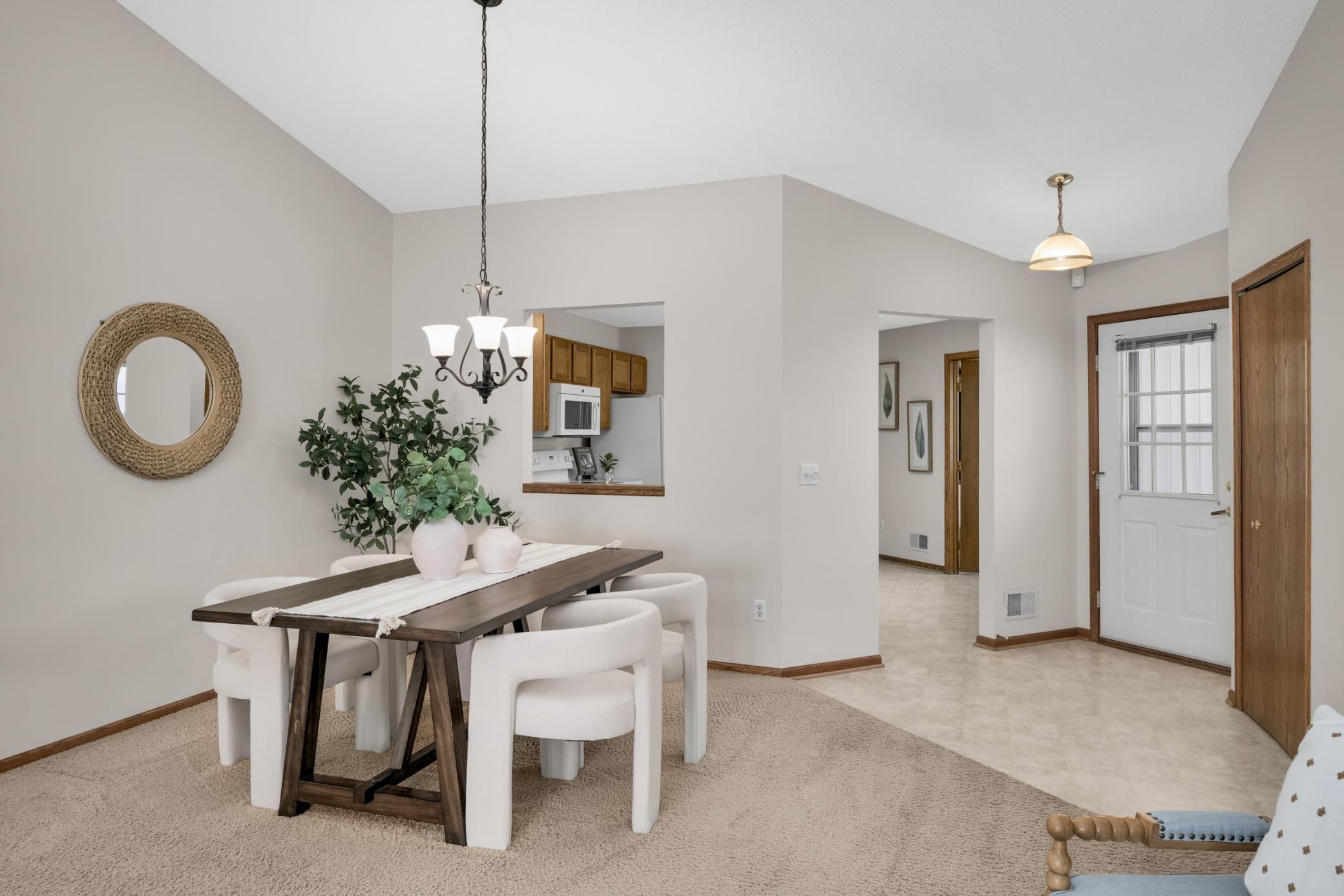 Ample dining area for friends & family