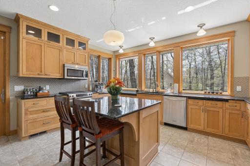 Bright and beautiful! Look at the wall of kitchen windows! Amazing!