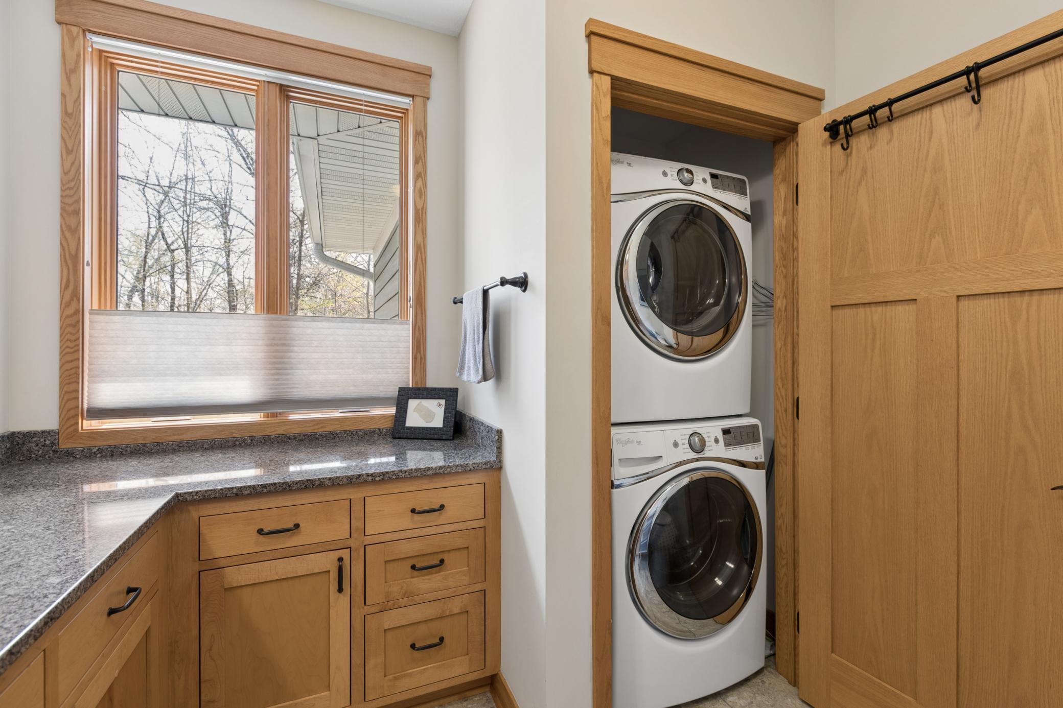 Main level laundry! No more carrying your laundry baskets up and down the stairs!