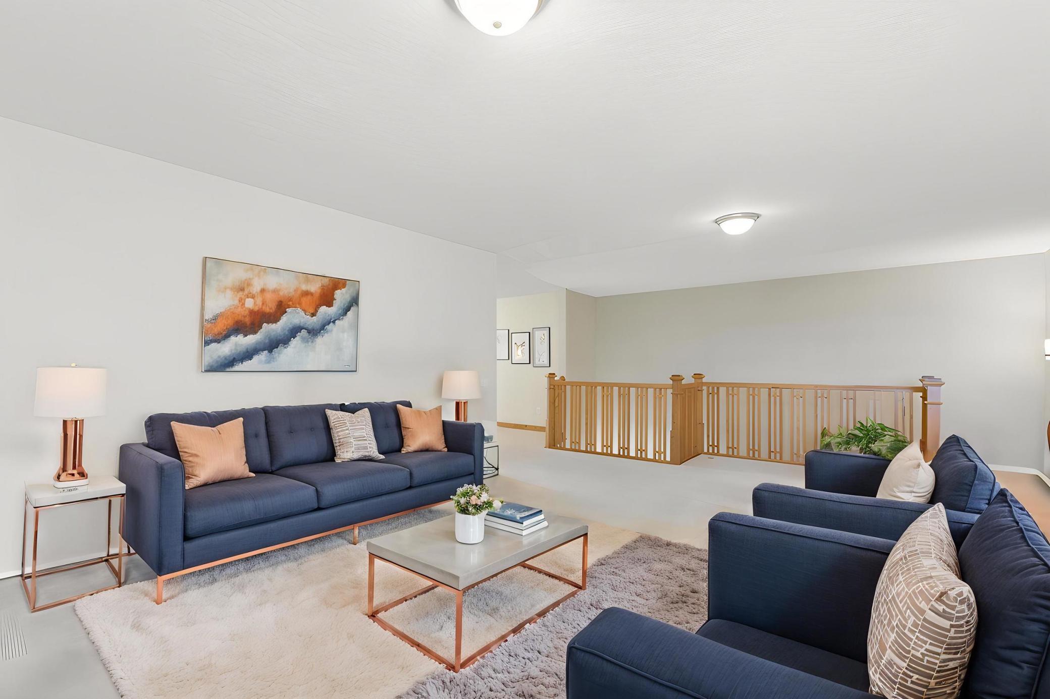 Here is the upper level loft virtually staged. Think of all the possibilities!