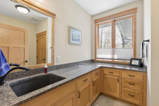 There is a main floor half bath too. Conveniently located off of the mud room. Fantastic space here!