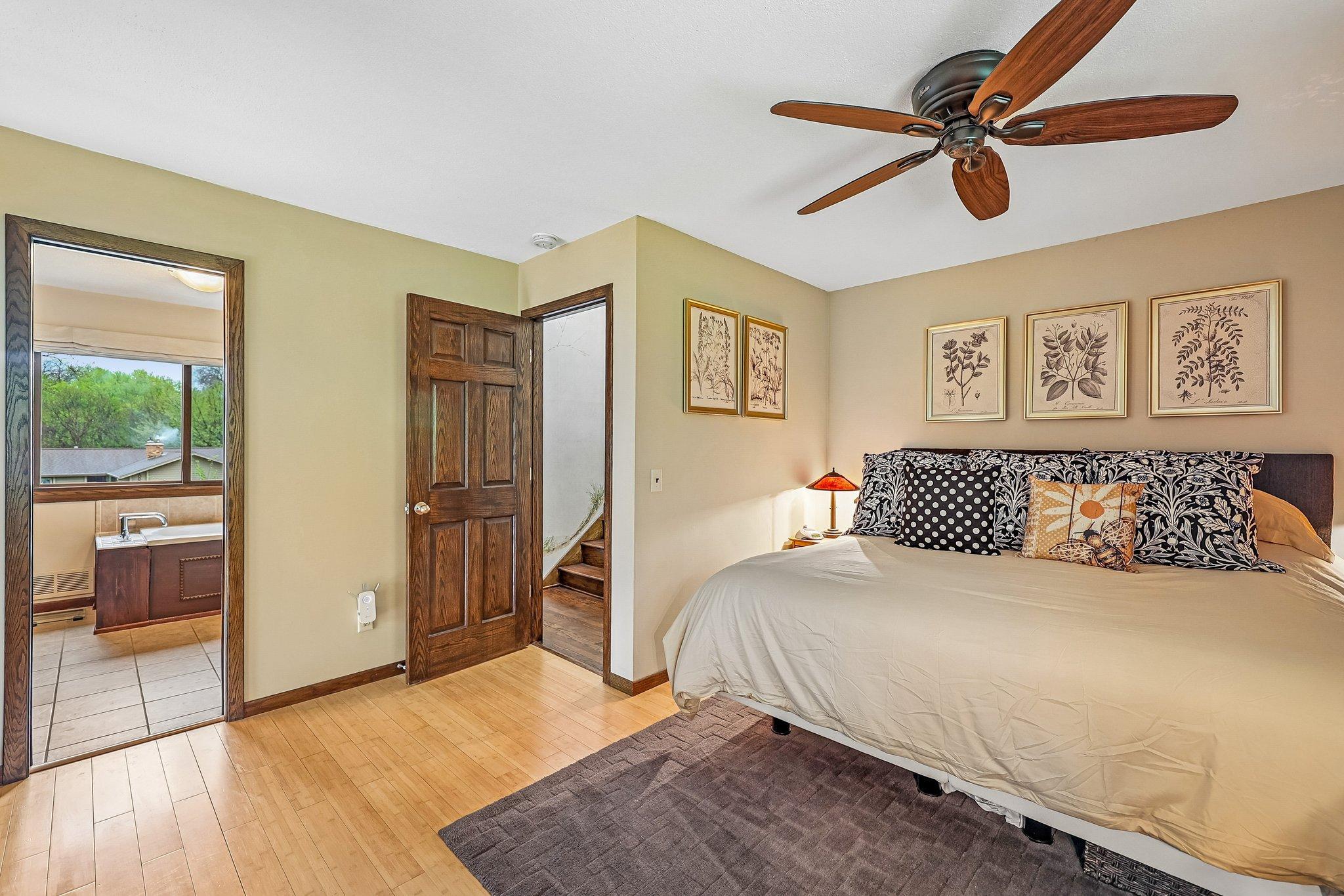 The bedroom part of the suite