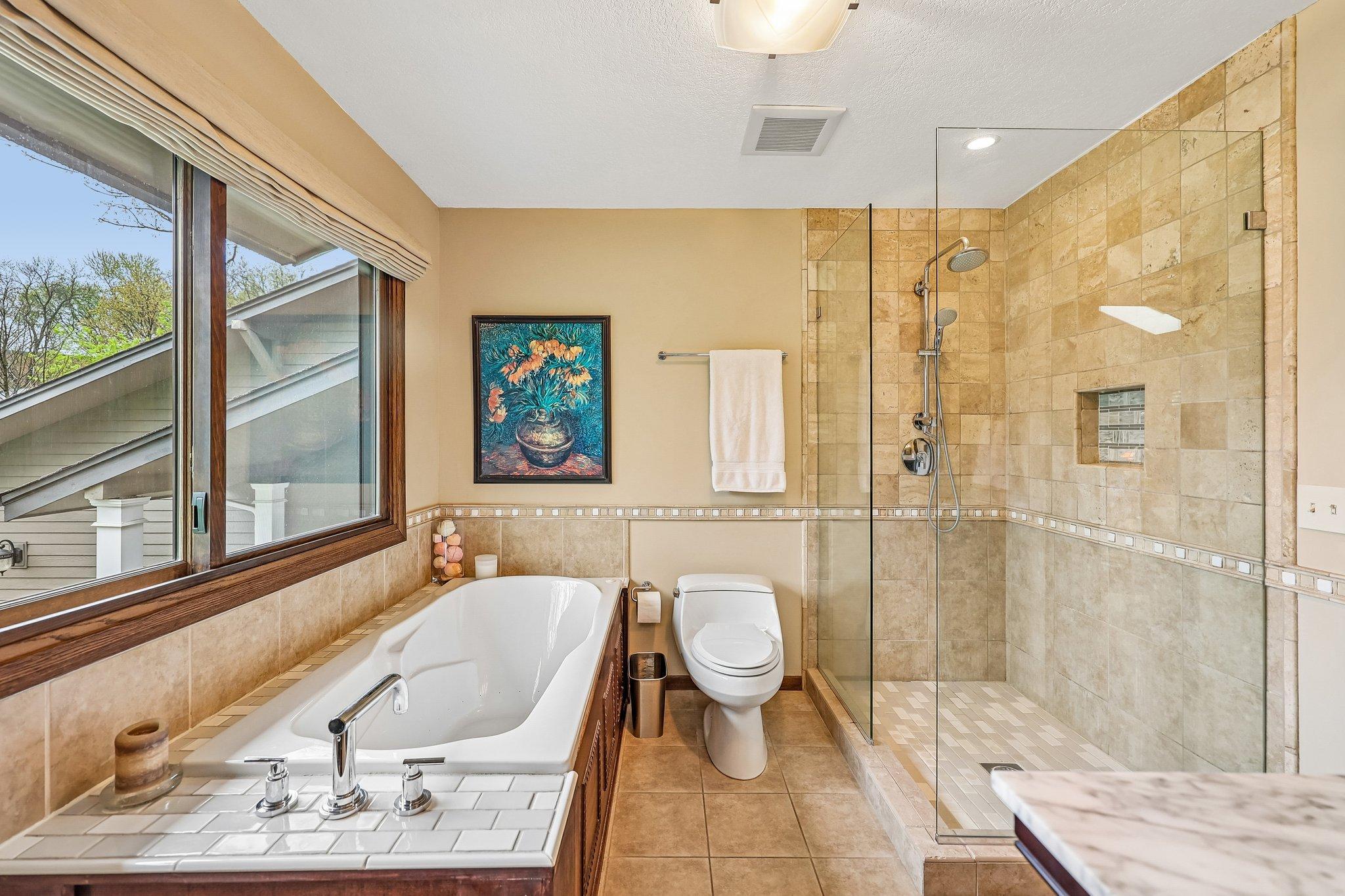 ...and a separate tiled shower.
