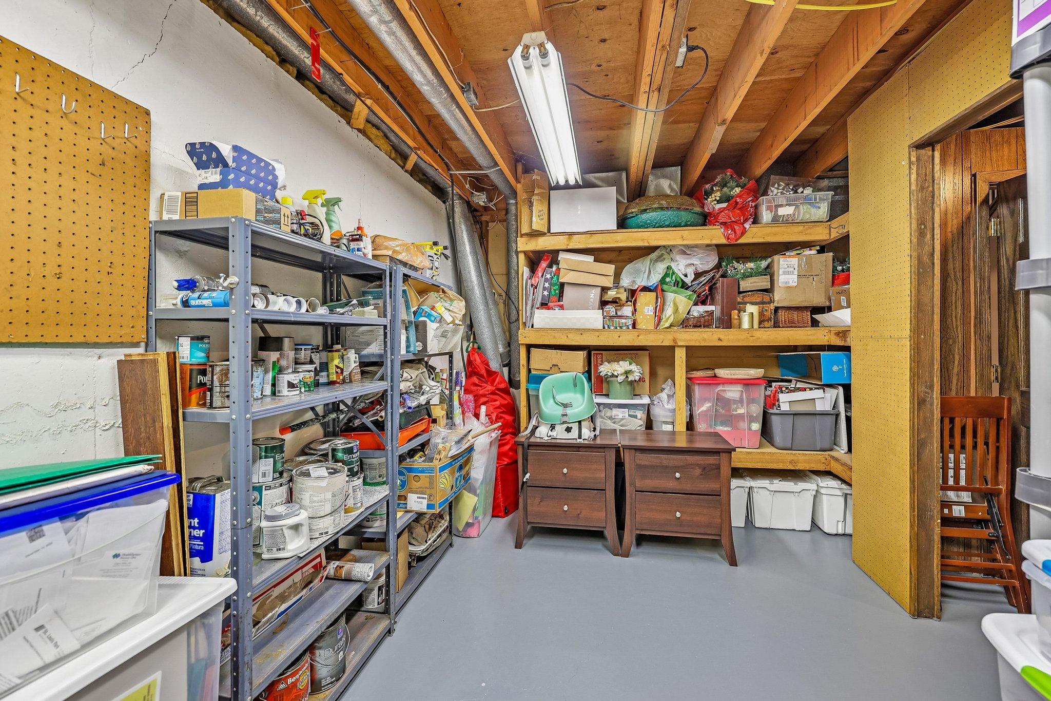 This is the 5th level - the basement. Storage and mechanicals