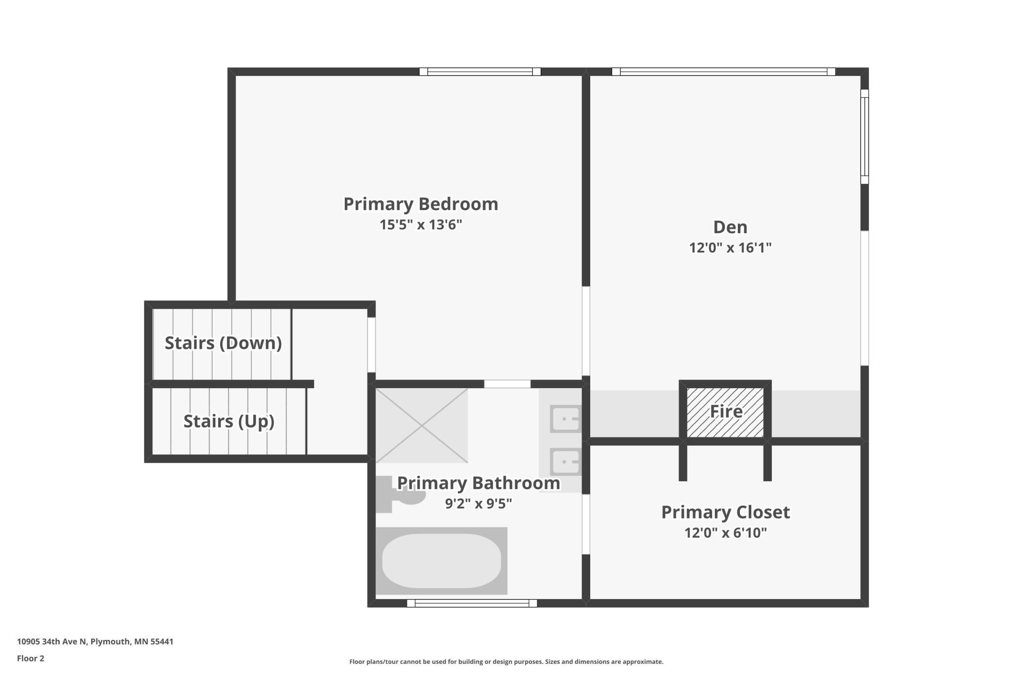 2nd level - entirely composed of the Primary suite
