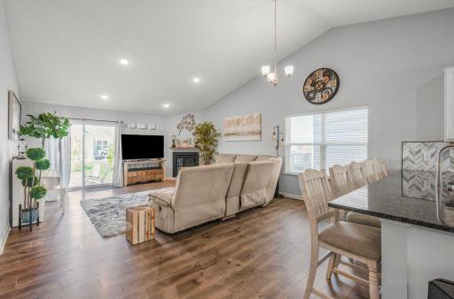 Beautiful Main Level Living Room that walks out to the Backyard!