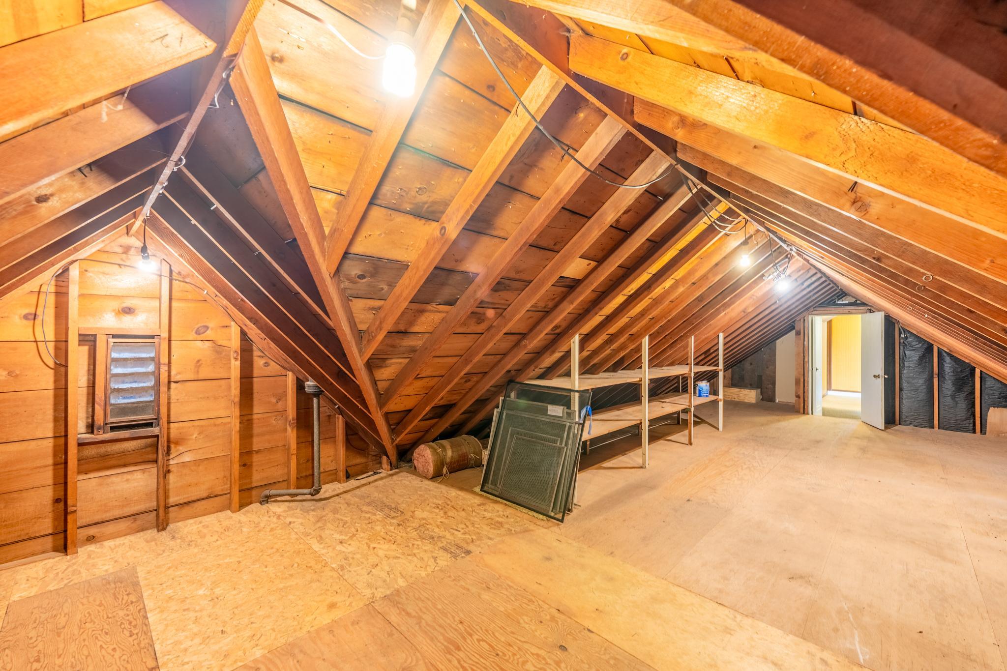 So much storage or potential future finished room.