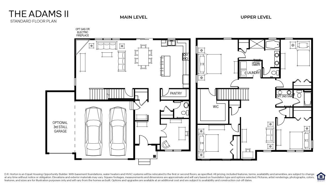 The Adams II, this home has the additional 3rd stall garage.