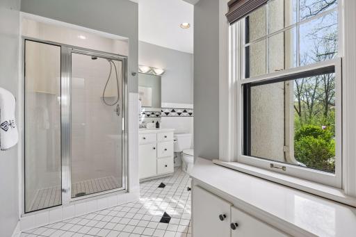 3/4 bath attached to main floor 5th bedroom
