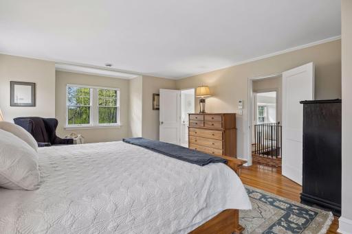 Primary bedroom with ensuite bath and attached office/nursery