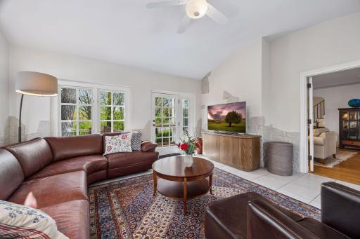 South Facing Sunroom w/direct access to south facing deck overlooking the Parkway
