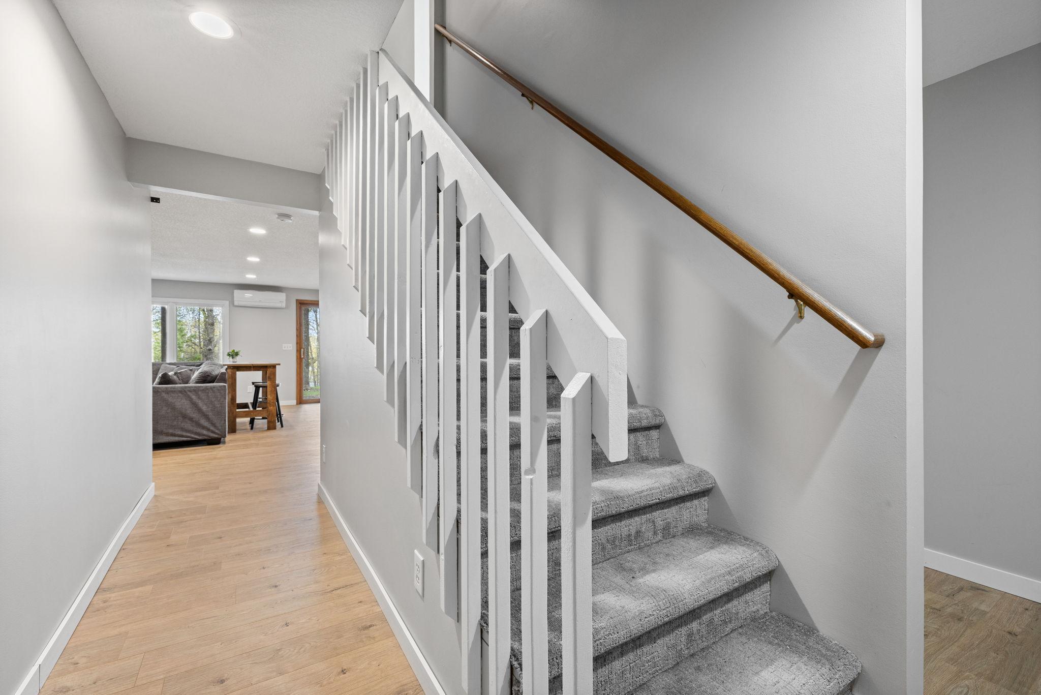Base of stairs to basement