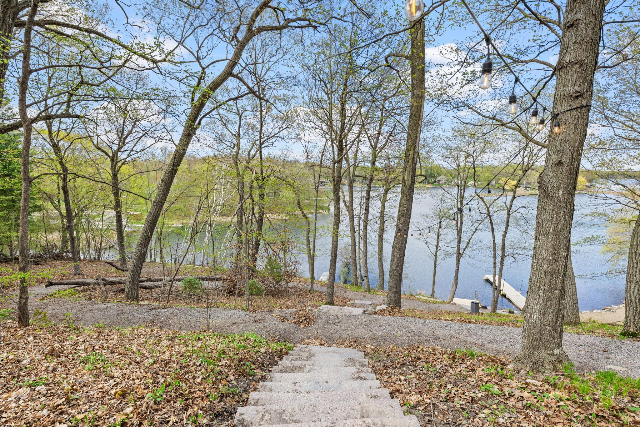New granite steps and crushed granite path to the lake!