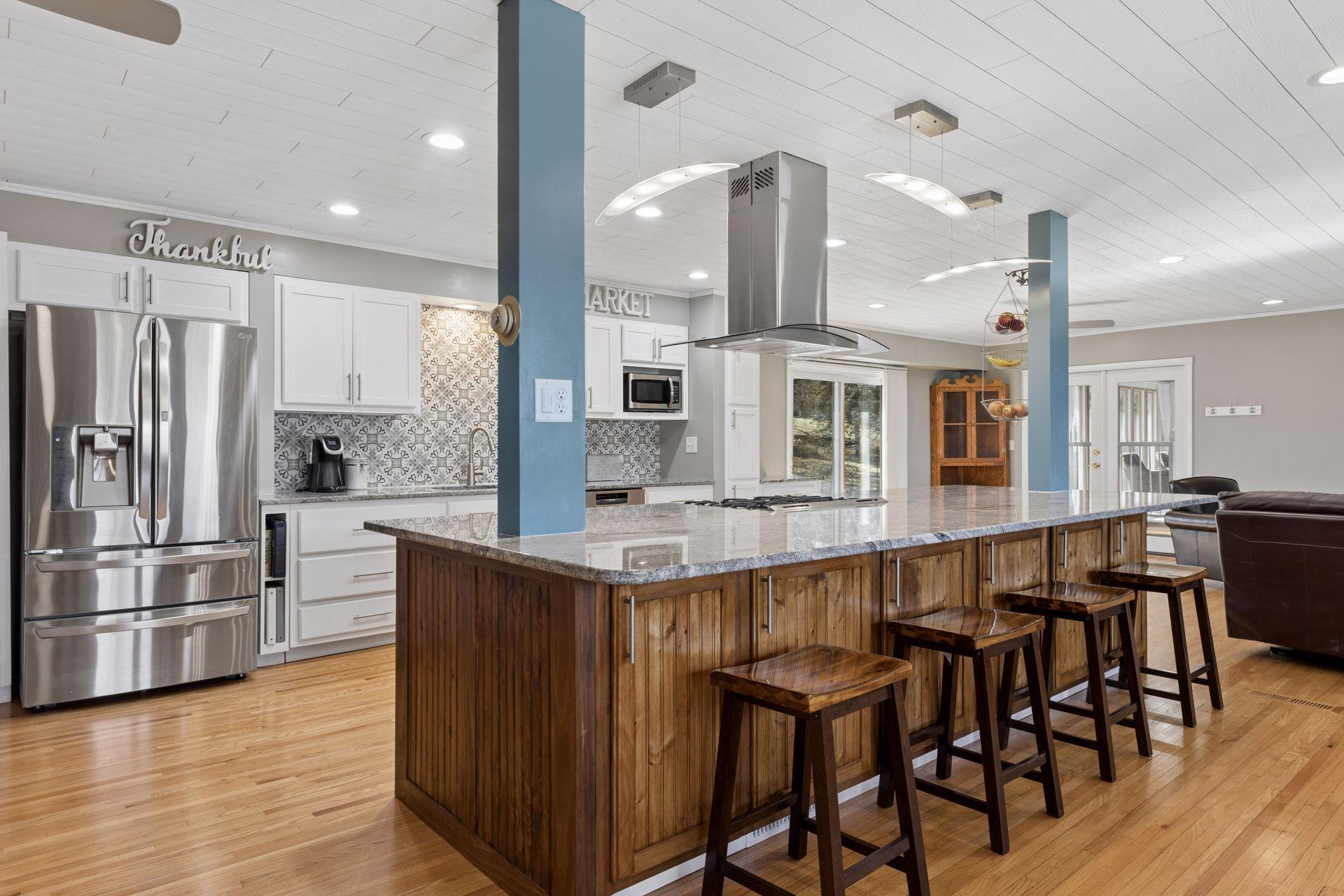 This kitchen is an absolute show stopper! Can you say entertaining space?
