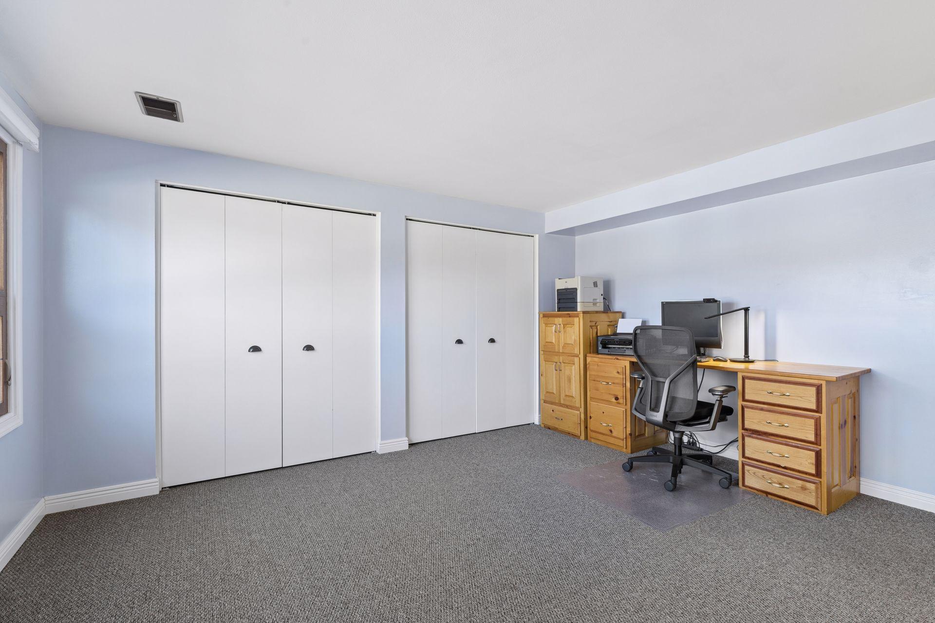 Right off of the front door is this large bedroom.