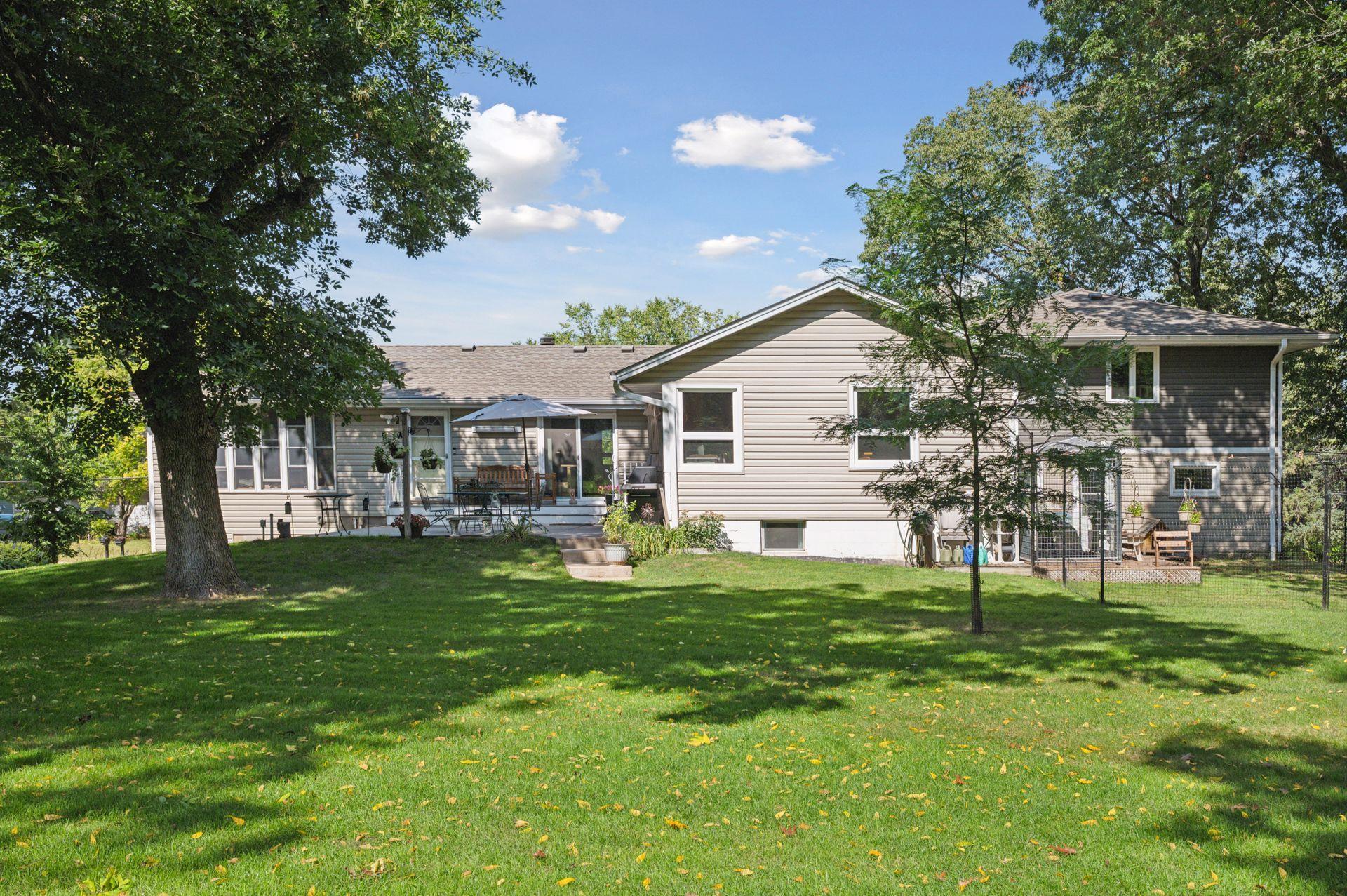 Rear exterior view of the home.