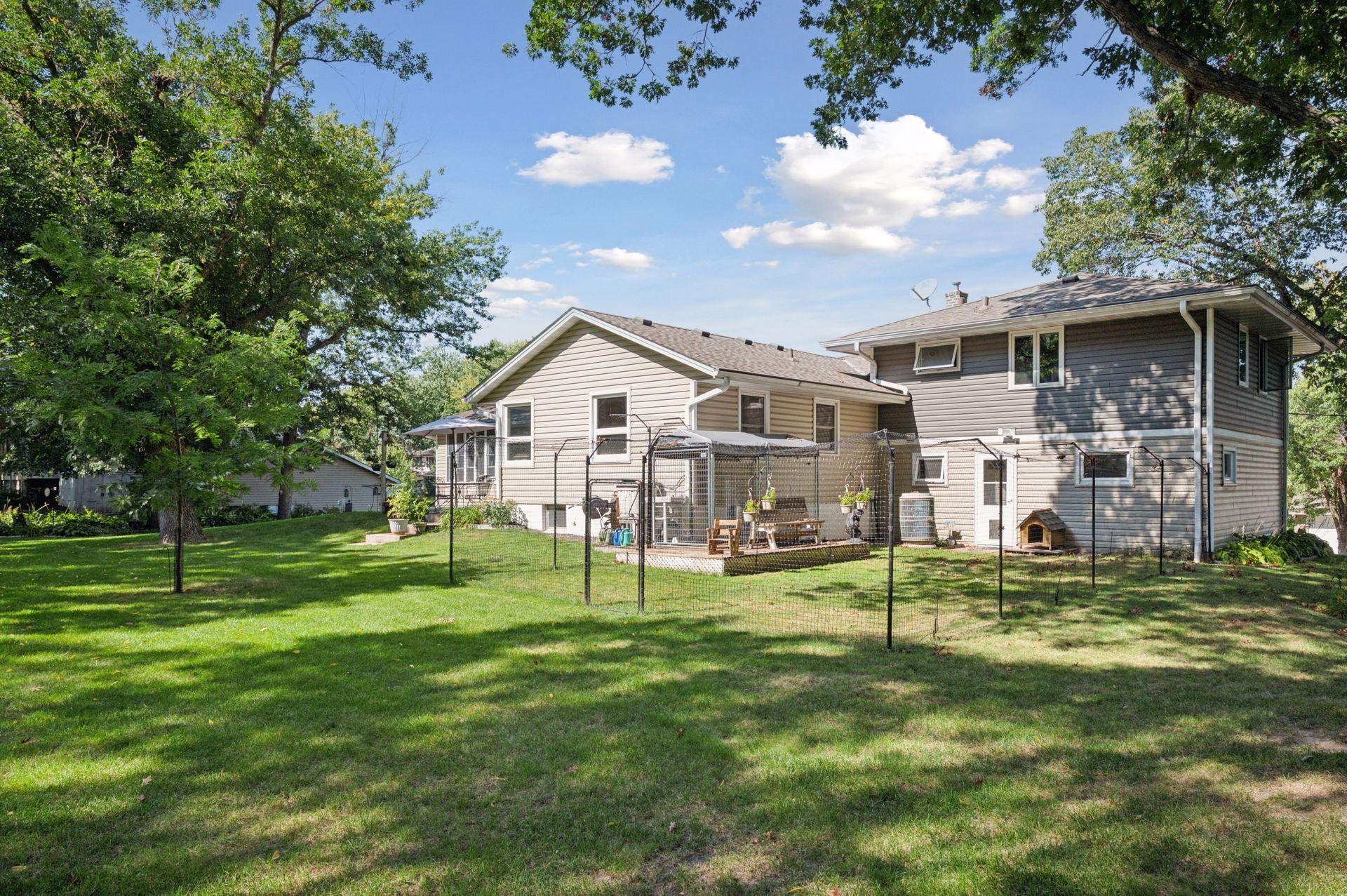 There is a large fenced in area.