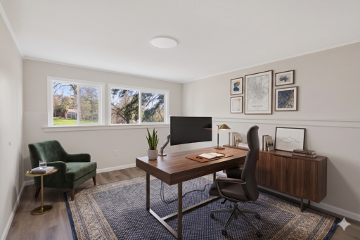 Lower level 1: Office or siting room (virtually staged)