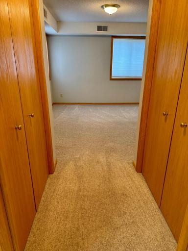 Double closet as you walk into the primary bedroom from the bathroom
