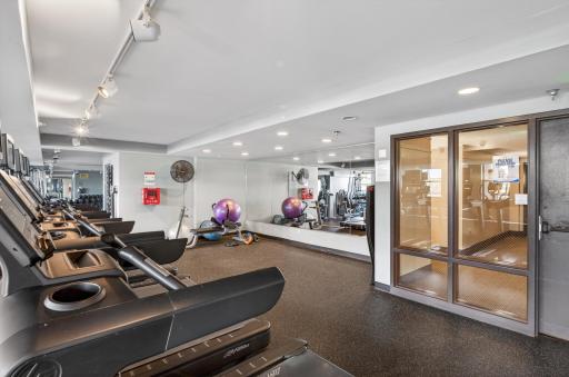 The gym is located on the first floor