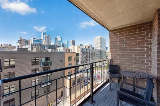 Off the living room is your private balcony with stunning views of the skyline